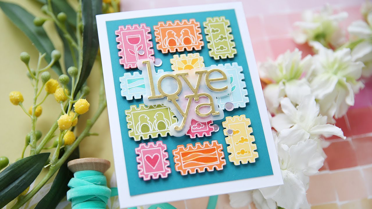 Super CUTE! Adding color with cardstock and monochromatic coloring!