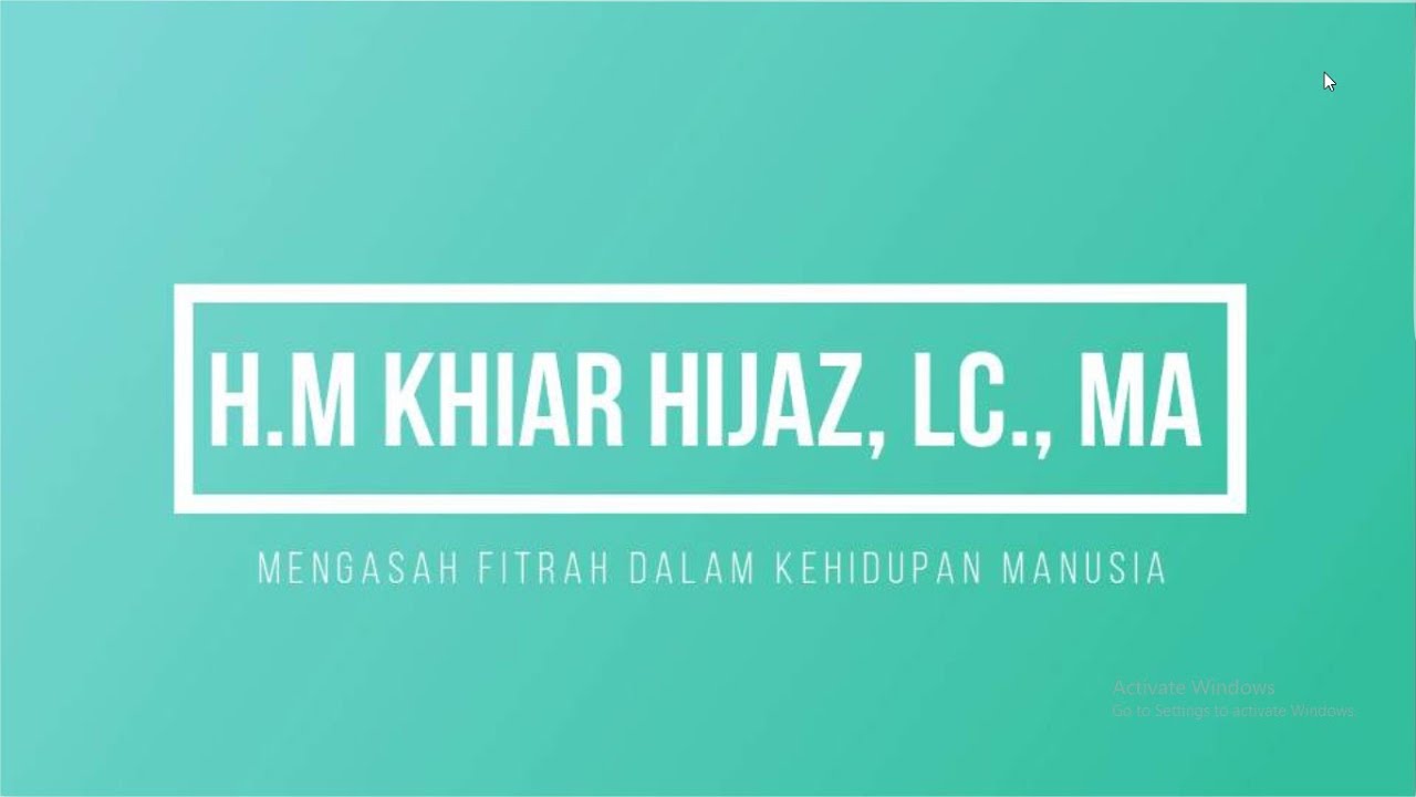 H M Khiar Hijaz, Lc., MA