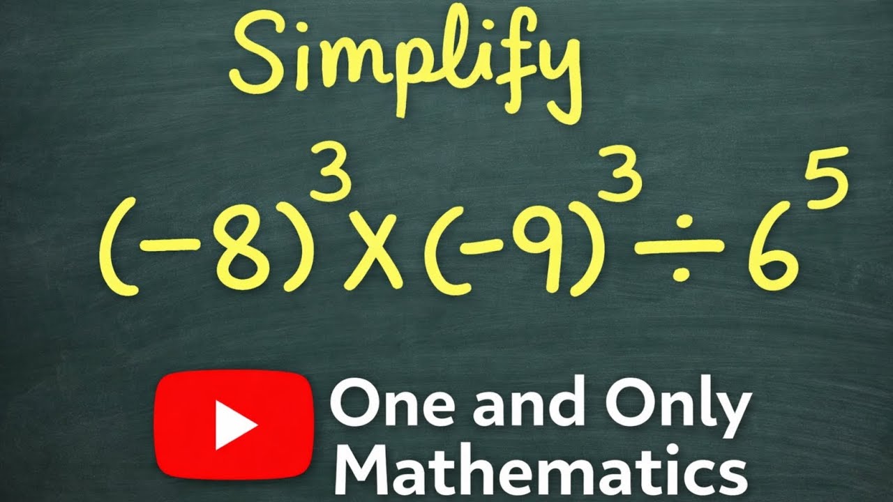 (-8)³ × (-9)³ ÷ 6⁵ = ? | Power Law