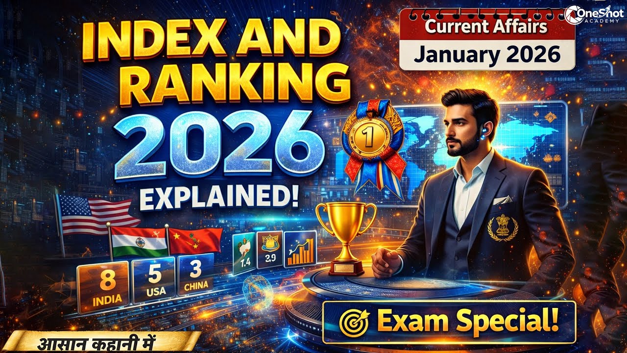 Index and Ranking ( सूचकांक एवं रैंकिंग ) 2025–26 | All Important Index & Ranking