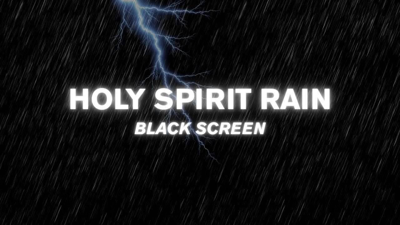 Instrumental Soaking Worship with Heavy Rain and Thunder Sounds for Sleeping | Black Screen