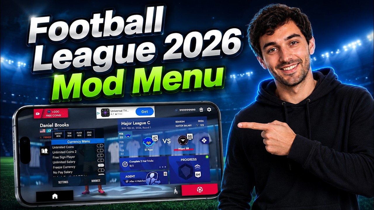 Football League 2026 Hack/Mod APK - How to Get Mod Menu in Football League (iOS & Android)