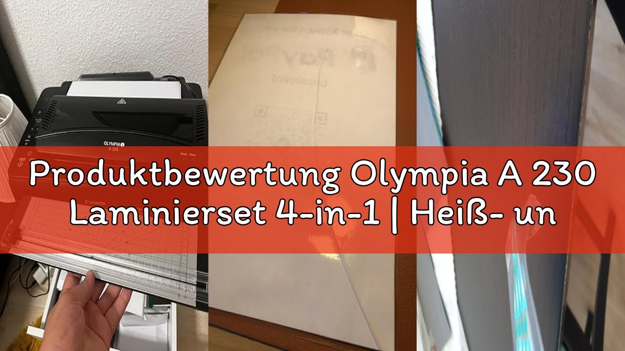 Produktbewertung Olympia A 230 Laminierset 4-in-1 | Heiß- und Kaltlaminierung | Laminiergerät mit Ec