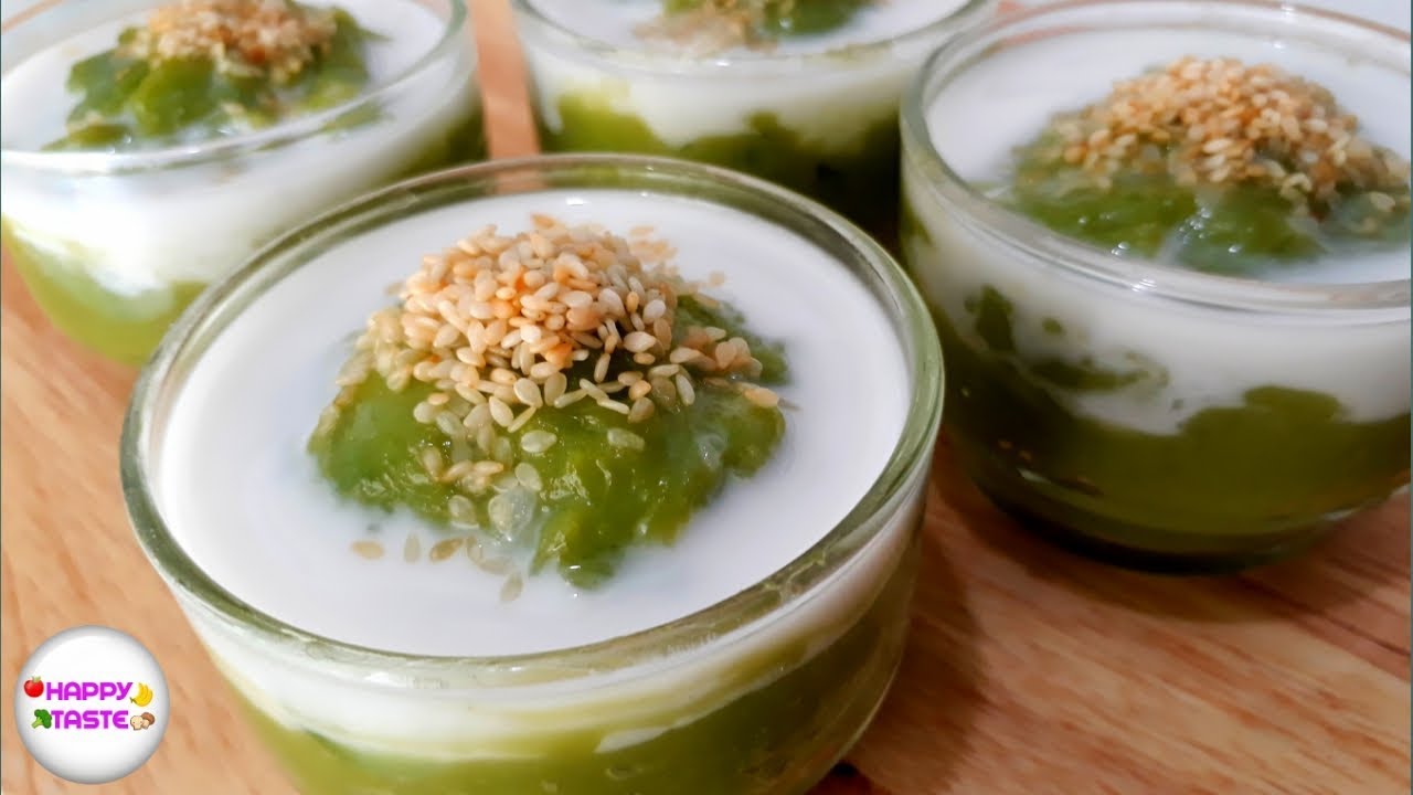 ขนมไทย เปียกปูนกะทิสด ขนมเปียกปูนใบเตย ทำง่ายๆ | happytaste