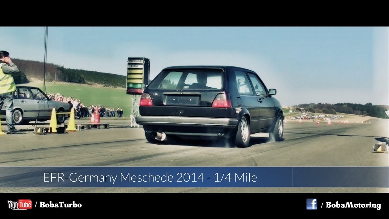 VW Golf Mk2 AWD 1150HP 1/4 Mile Meschede 2014 from Boba-Motoring