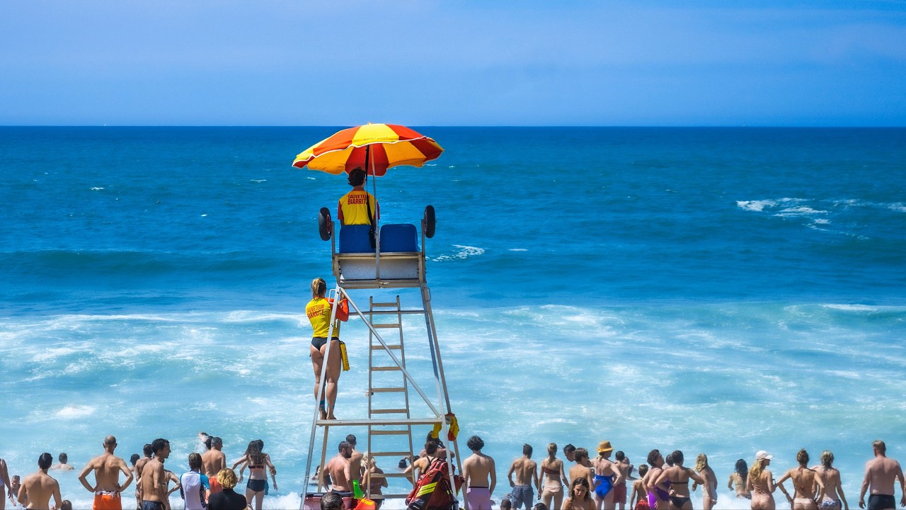 Beaches in Nice, C&ocirc;te d'Azur, France