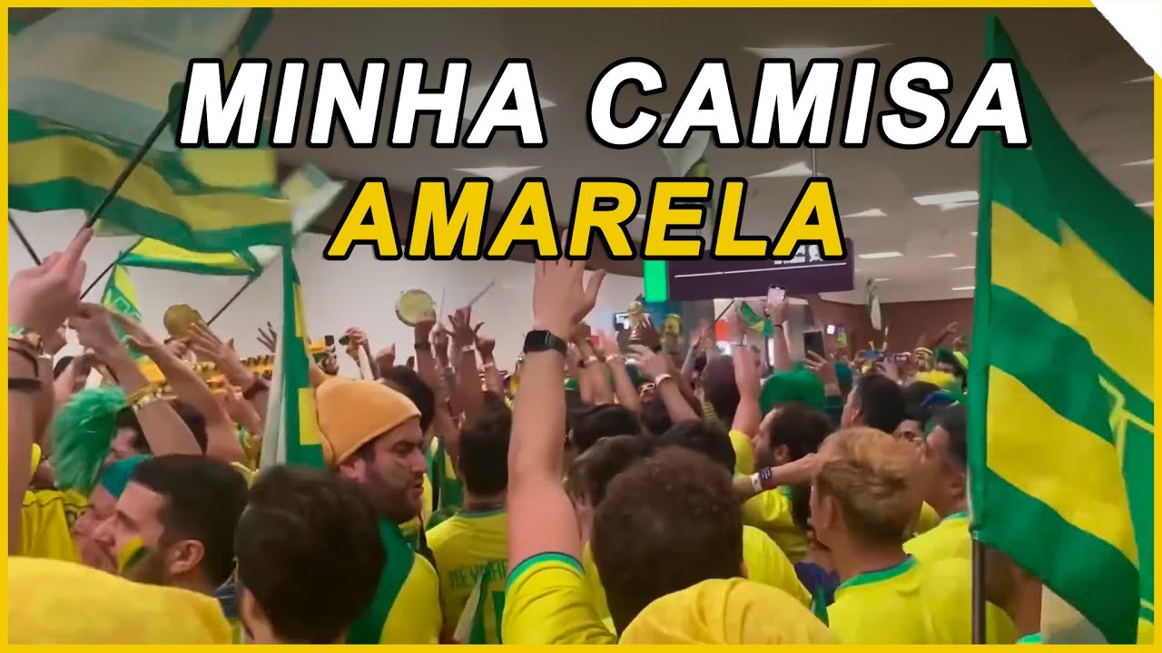 TORCIDA DO BRASIL NA COPA DO CATAR CANTANDO A MUSICA 'MINHA CAMISA AMARELA'!