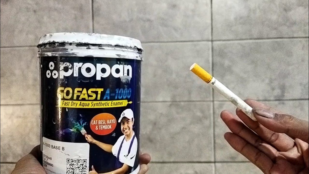 CARA CAT WASH MOTIF BETON DENGAN PUNTUNG ROKOK(SEMEN EKSPOS)