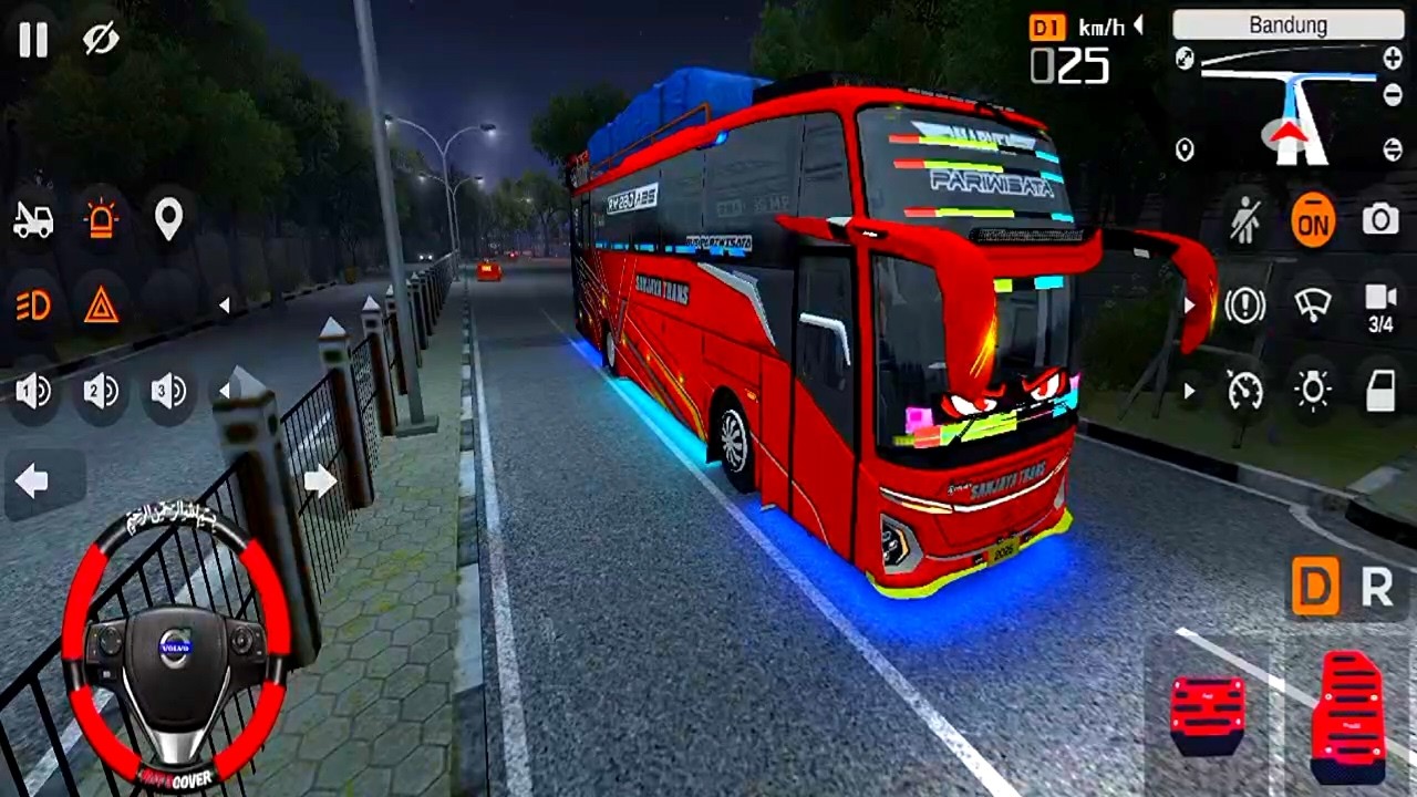Bus Marvel Full Strobo Pasang Basuri Baru Jemput Penumpang Keluar Terminal