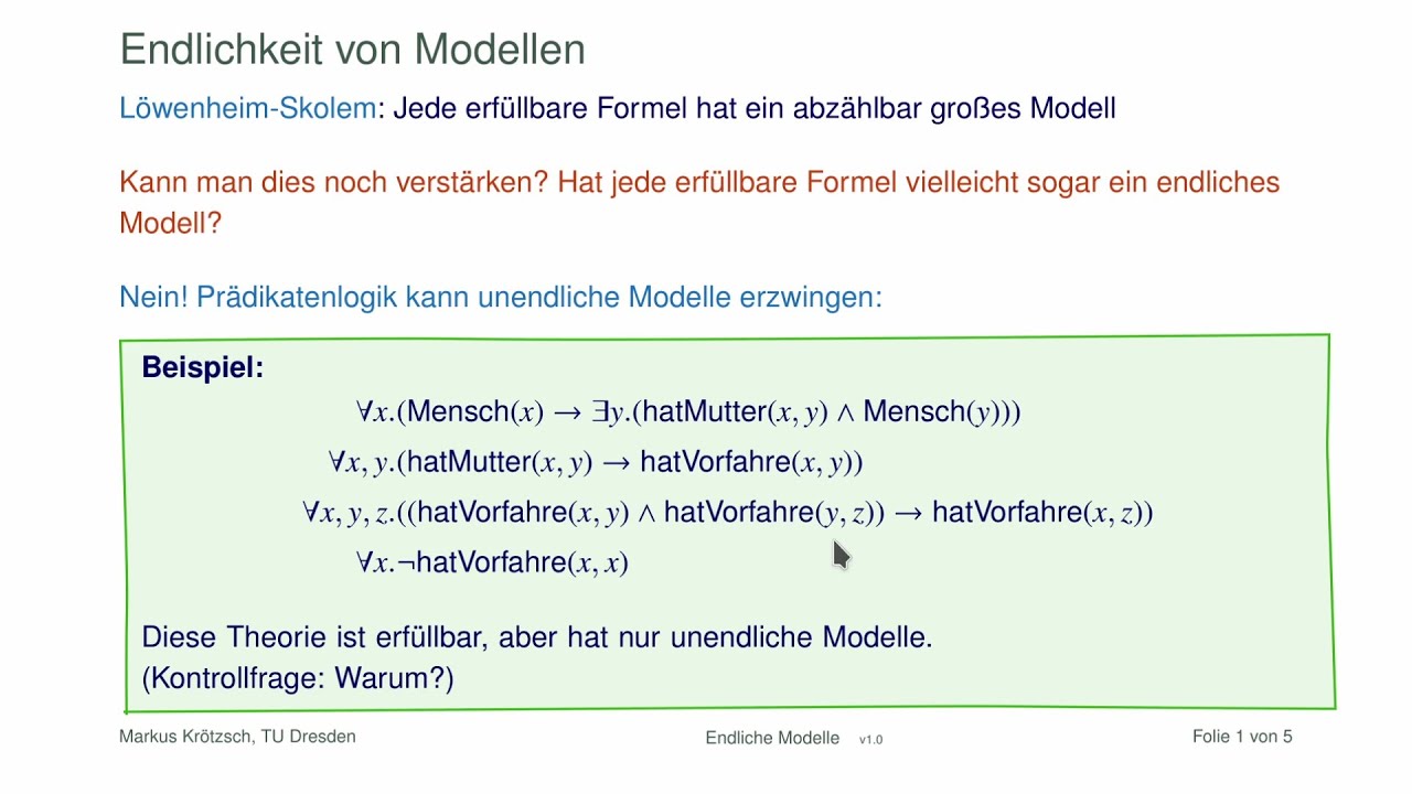 Prädikatenlogik mit endlichen Modellen