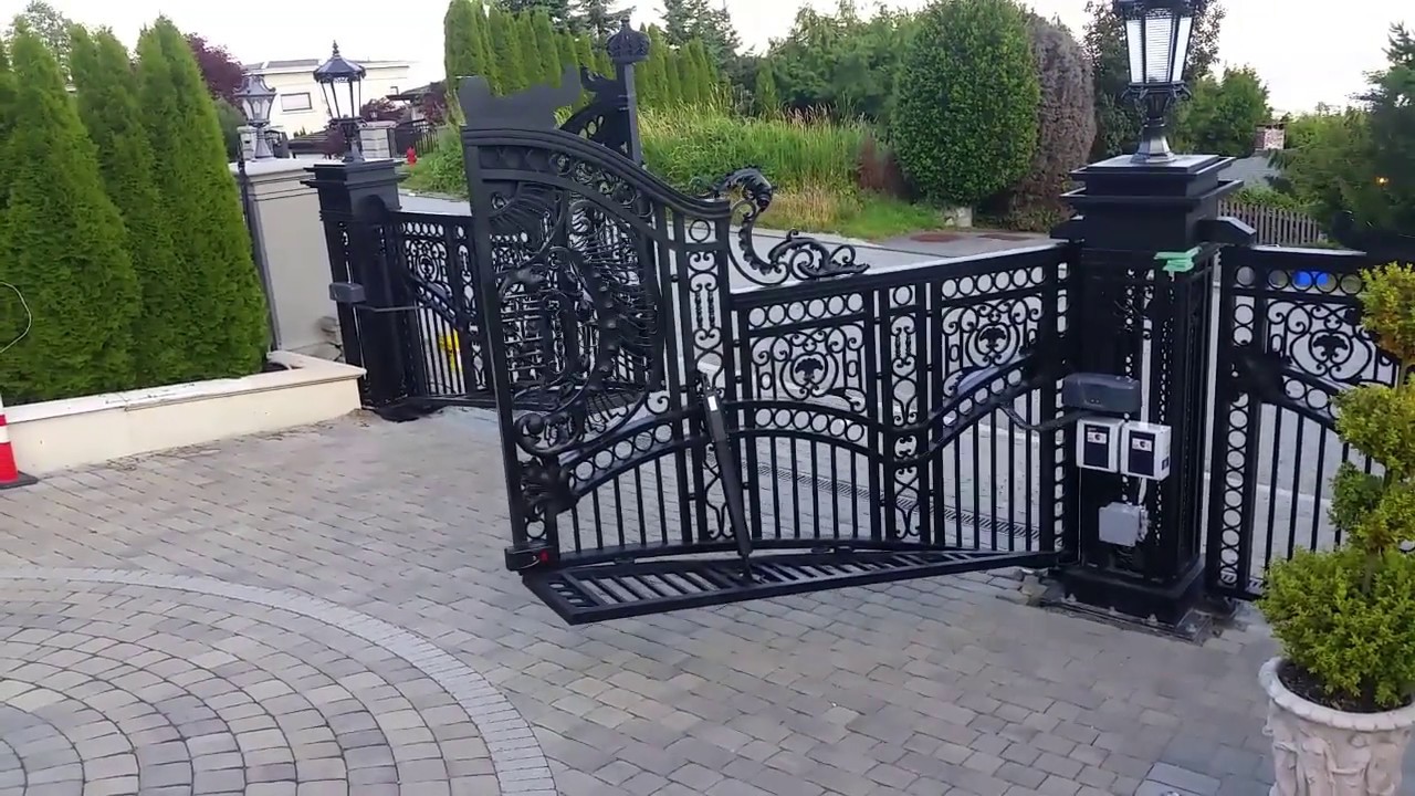 Special Heavy Steel Driveway Gate & Gate Operator System Installed by Royal Gates in West Vancouver