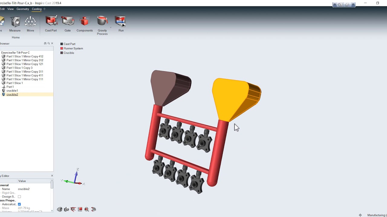 InspireCast Tutorial EX9A: Gravity Tilt Pouring Simulation (Thai dubbed)