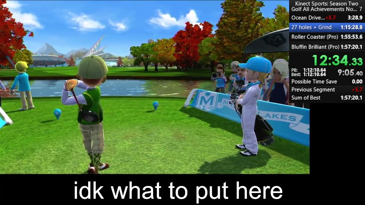 [WR] Kinect Sports Season 2 All Golf Achievements WITH DLC in 1:09:48.717