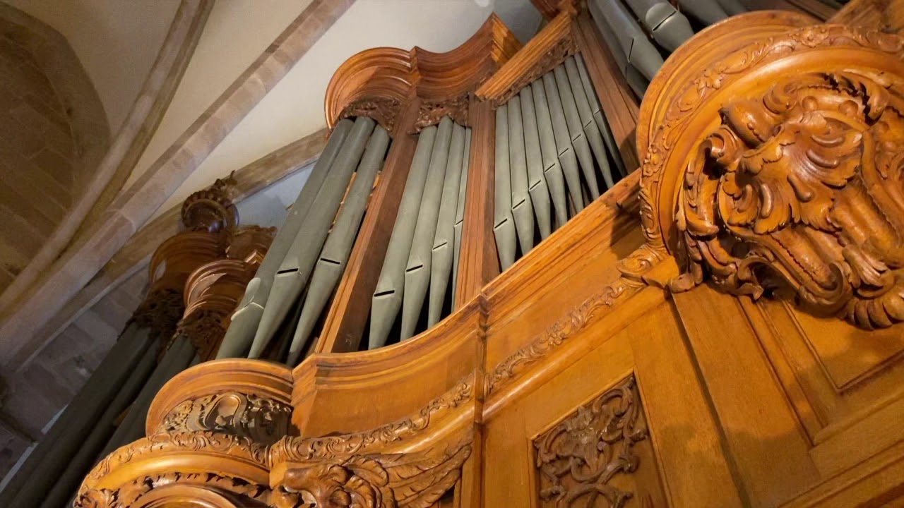 J.S.Bach: Adagio and Fuga, BWV 1001, organ version by Yves Rechsteiner playing live in Strasbourg