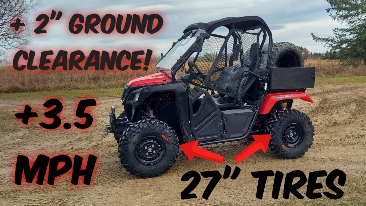 27-дюймовые шины на моем Honda Pioneer 500.