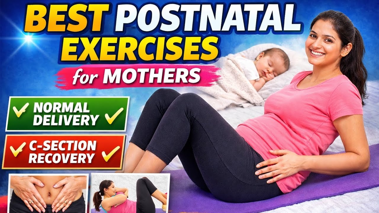 Лучшие послеродовые упражнения для мам 🤱 | Восстановление после нормальных родов и кесарева сечения