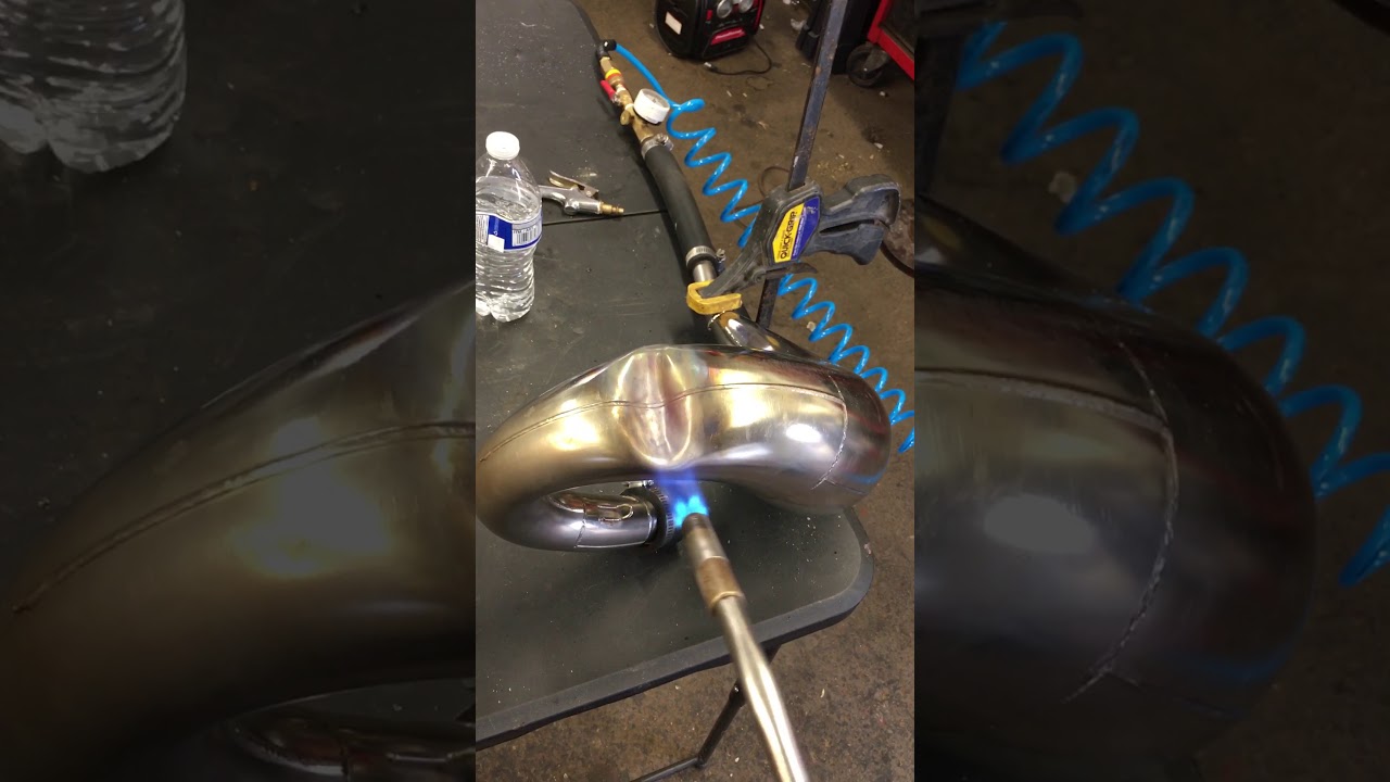 2 stroke head pipe repair