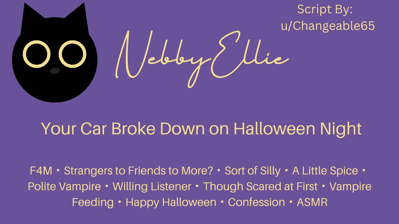 [F4M] Your Car Broke Down on Halloween Night [Strangers to Friends to More?][Happy Halloween] ASMR