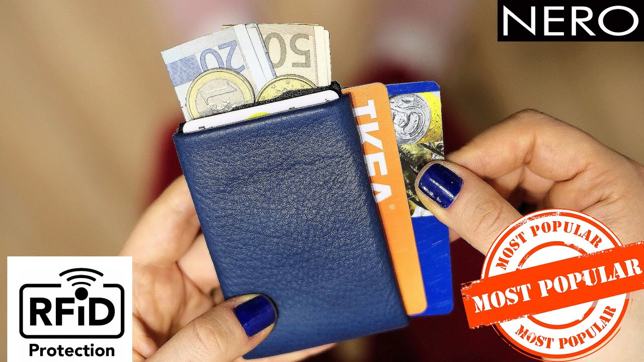 Nero Wallet Minimalist Slim Wallet For Men - RFID Blocking - Small Mens Wallets