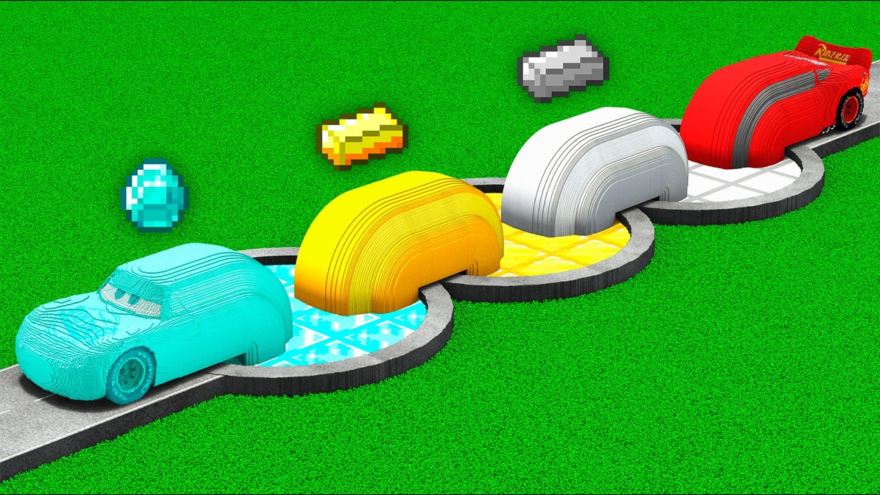 LONG CARS vs MINECRAFT PORTAL in Teardown