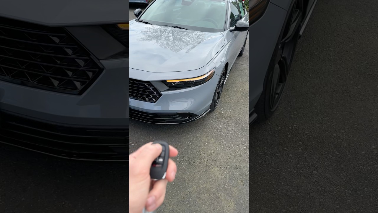 How to remote start the 2025 Honda Accord Sport Hybrid #shorts #cars #honda #accord #sport #hybrid