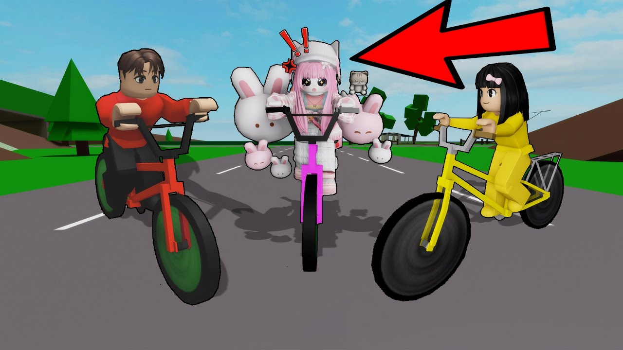 Yuta, Mio Dan Baby Celine Balapan Sepeda Di Obby Sepeda || ROBLOX