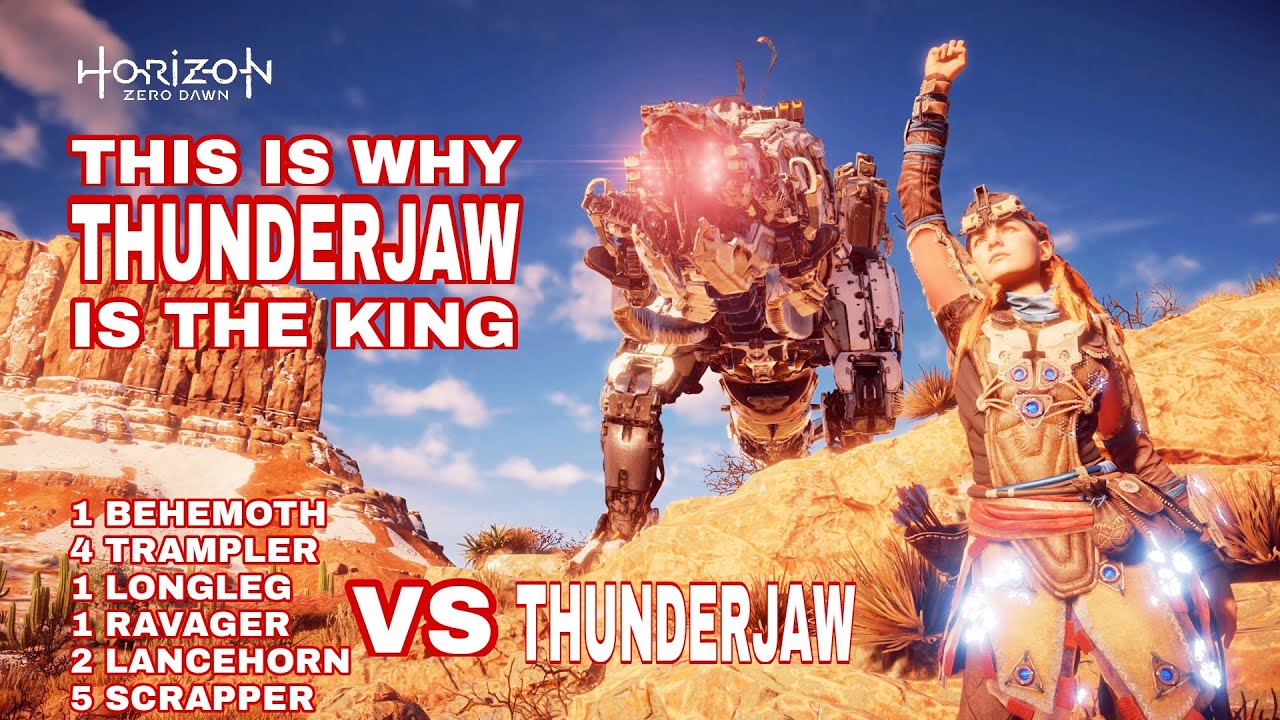 Horizon Zero Dawn - Overriding Thunderjaw!! The king of the Beast Machine