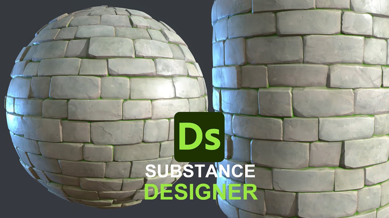 Substance 3D Designer - Stylized Brick Wall Material