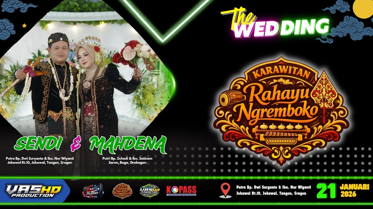 🔴Live KRWTN: RAHAYU NGREMBOKO // WEDDING SENDI & MAHDALENA SALINDRI // Dian Audio DSP // VAS HD