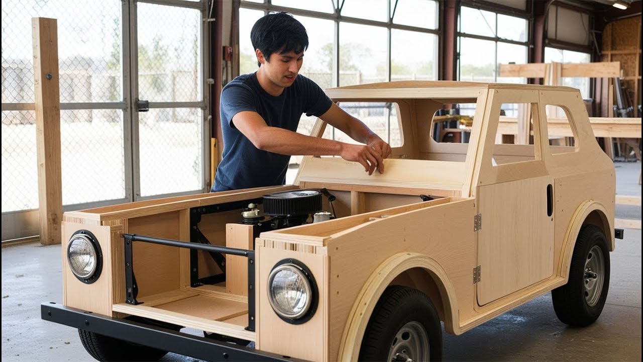 Watch This 20-Year-Old Build an Eco-Friendly Car from Pallet Wood for His Grandfather
