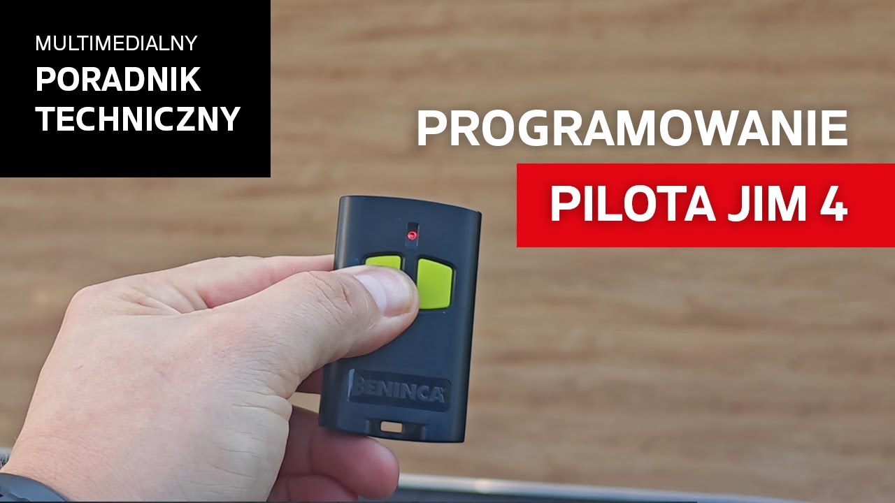 Programowanie pilota siłownika JIM 4 do bramy garażowej