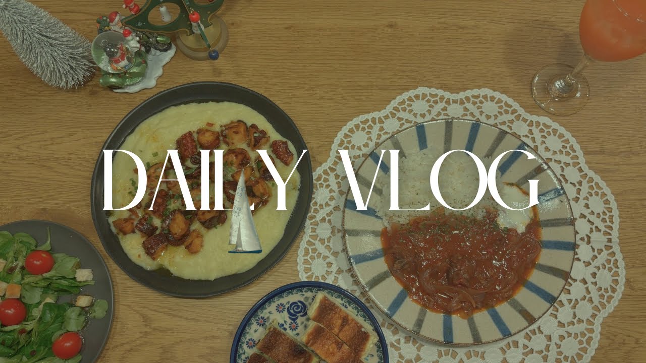 【vlog】cooking vlog🍳｜クリスマスディナー🎄｜チーズケーキを作る🍰
