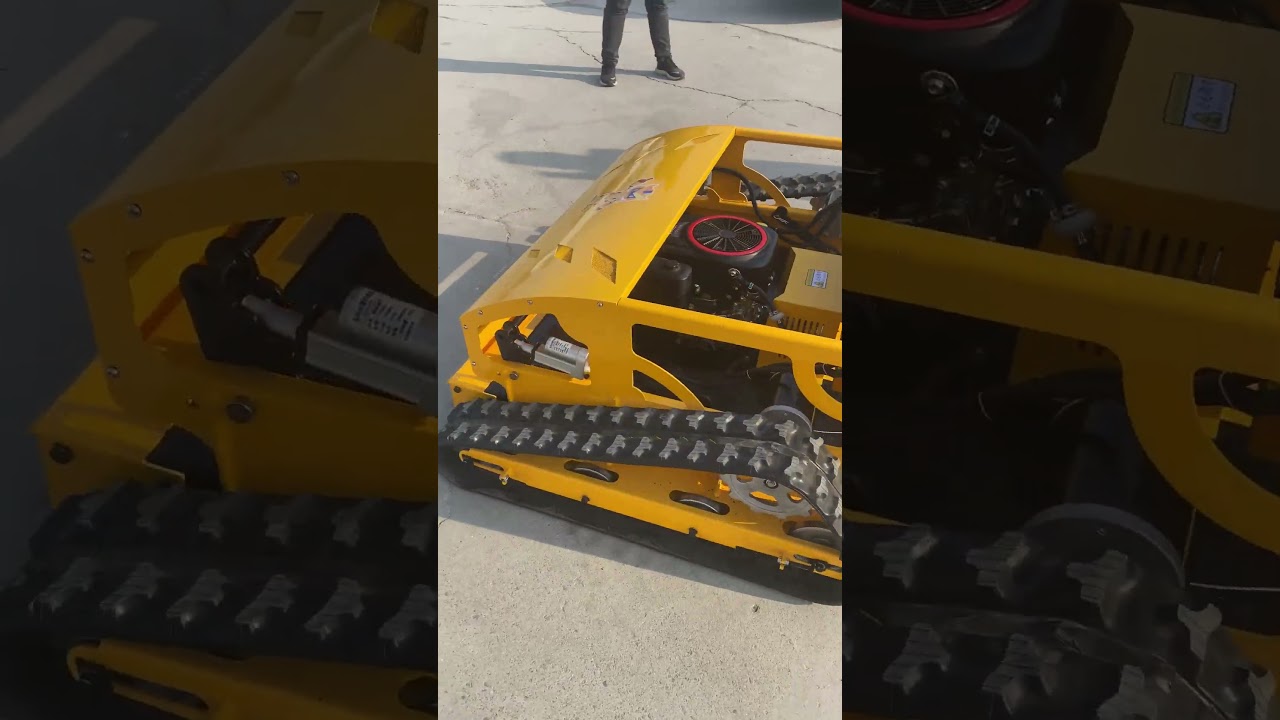 #Cordless#Residential Lawn Mower #remote  #control #lawn #mower  #grass #rubber  #track #wireless