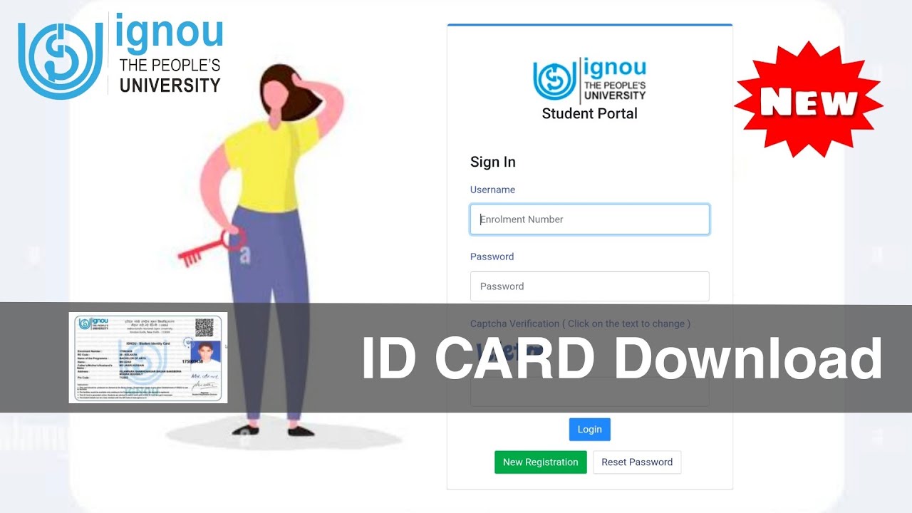BBA (IGNOU) ID card download, forgot login details & password with Samarth IGNOU Student Portal