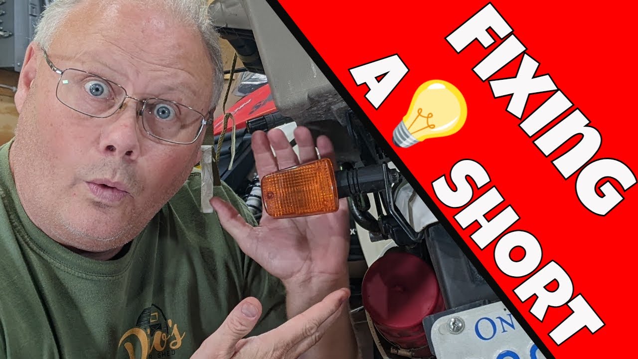 I show you how to repair a motorcycle turn signal on a Suzuki DR650