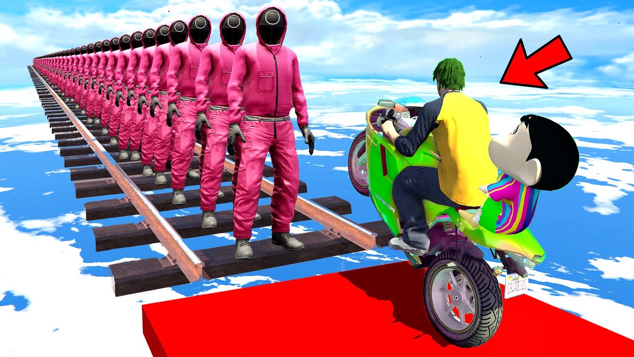 SQUID GAME Ultimate Bike Ramp Challenge in GTA 5