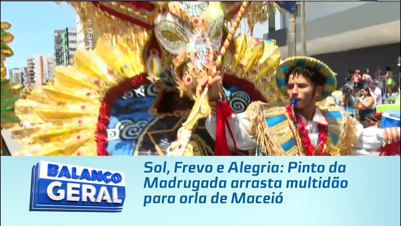 Sol, Frevo e Alegria: Pinto da Madrugada arrasta multidão para orla de Maceió
