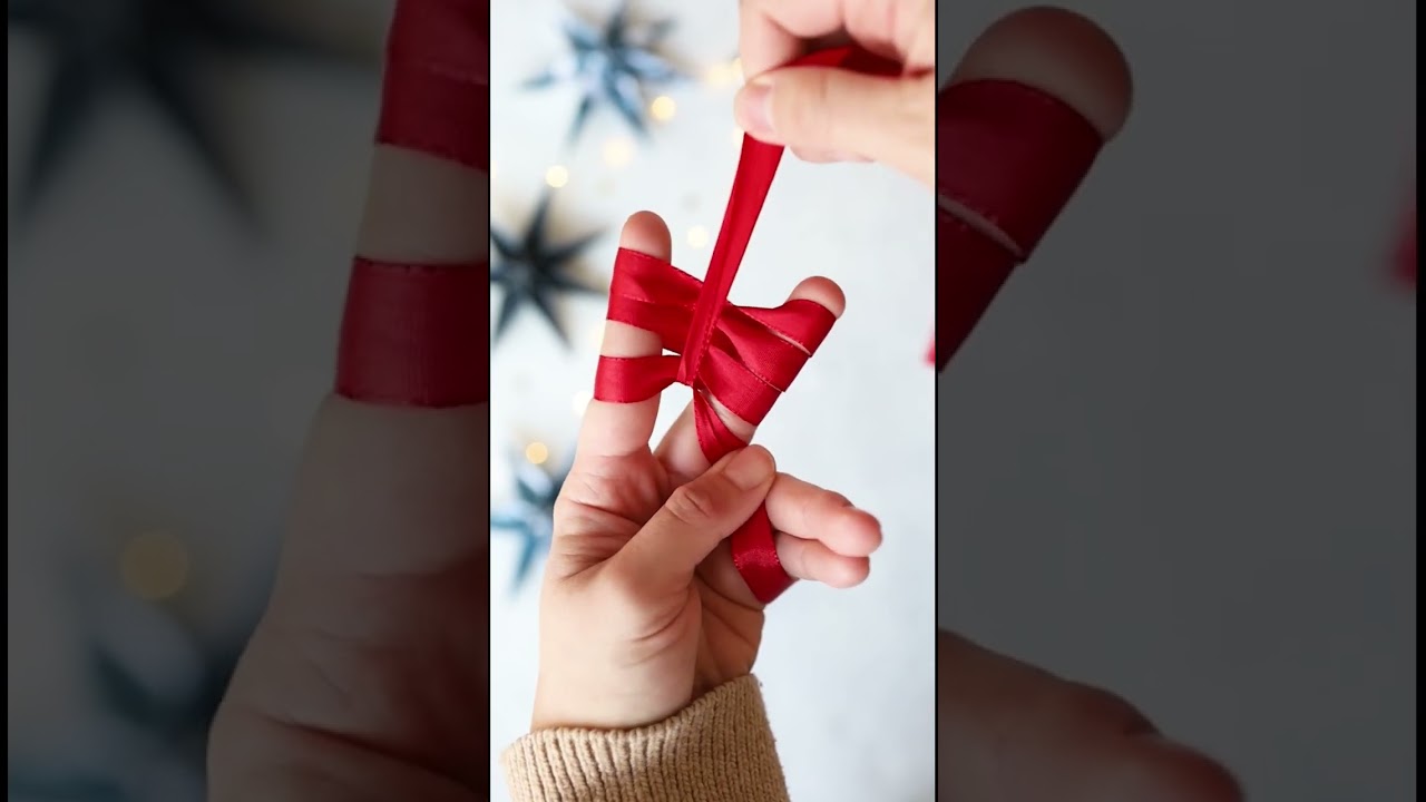 Schleife binden Hack #weihnachten #diy #geschenkverpackung