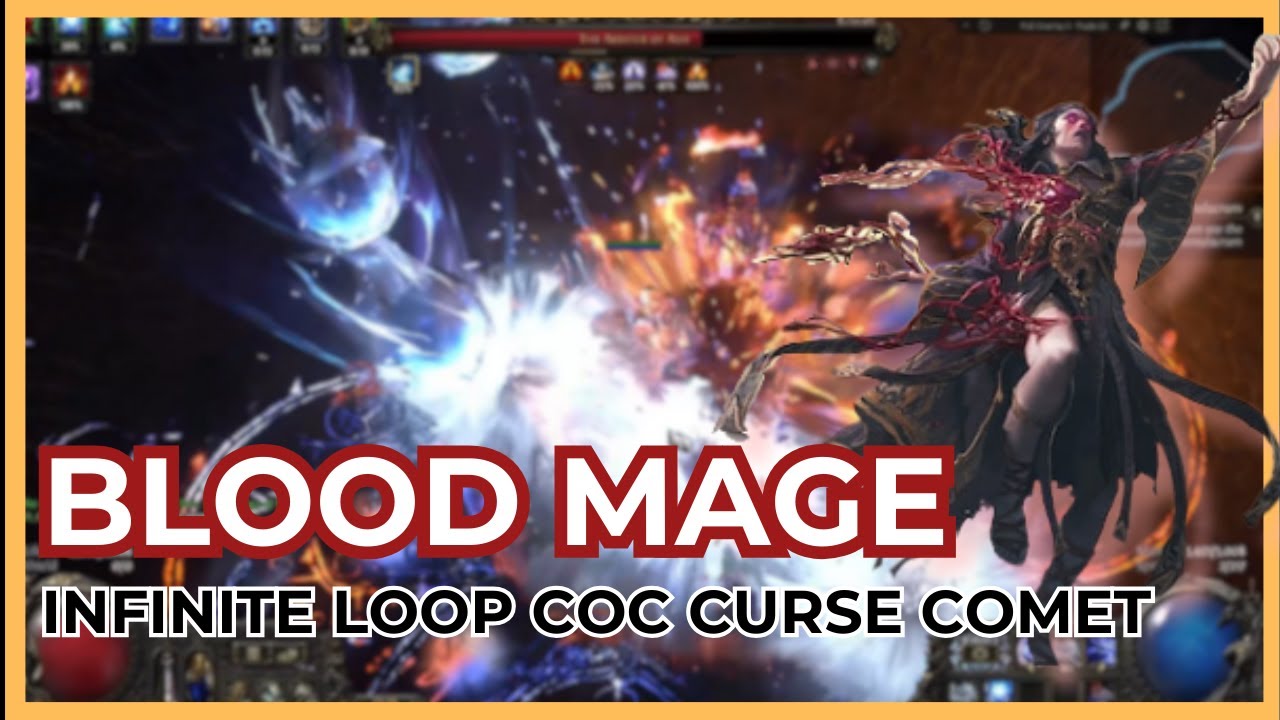 PoE2 0.4 Blood Mage Infinite Loop COC Burst Xesht & Uber Arbiter │ 血法師無限循環COC 秒殺裂痕王 & 最高難度火焰巔峰實測
