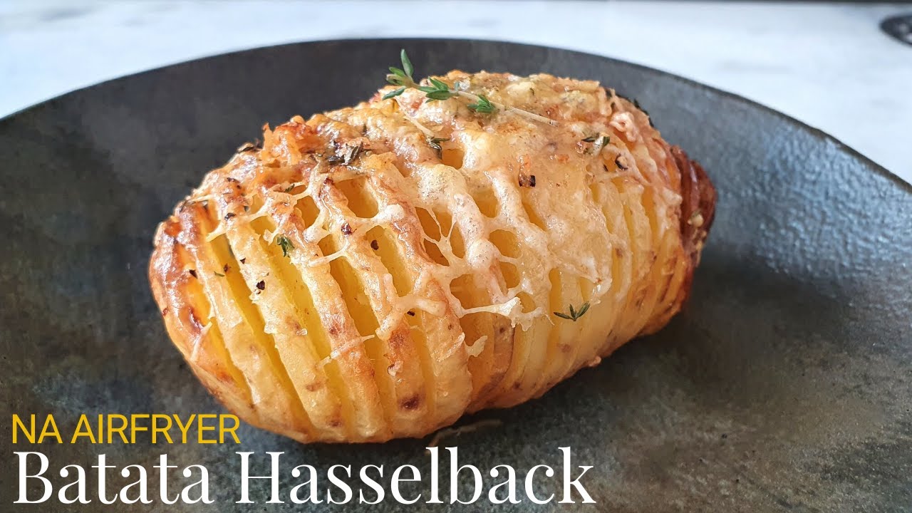 Batata Hasselback na Airfryer | Acompanhamento Frango Assado | Minha Cozinha Amarela
