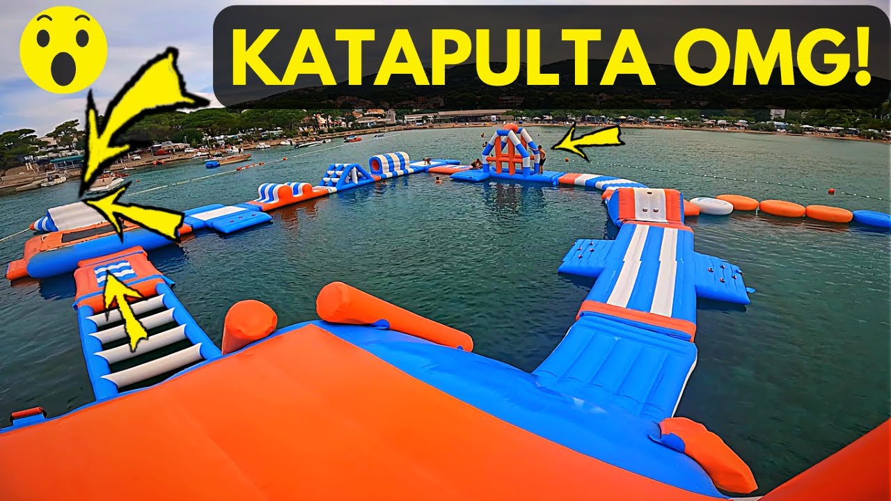 TESTUJĘ SUPER WODNY TOR PRZESZKÓD Z KATAPULTĄ 💦🌞