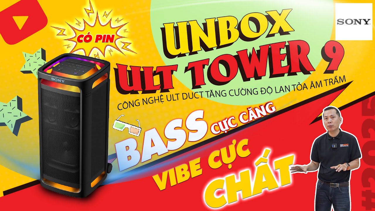 Mở hộp Và Đánh Giá Chi Tiết Loa Sony ULT Tower 9 - 