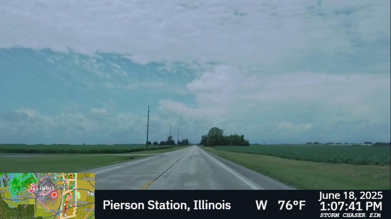 LIVE STORM CHASING Central Illinois