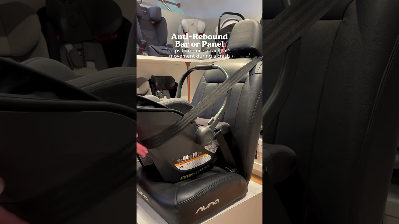What does an anti-rebound bar on a car seat do?  #babycarseat #carseatsafety