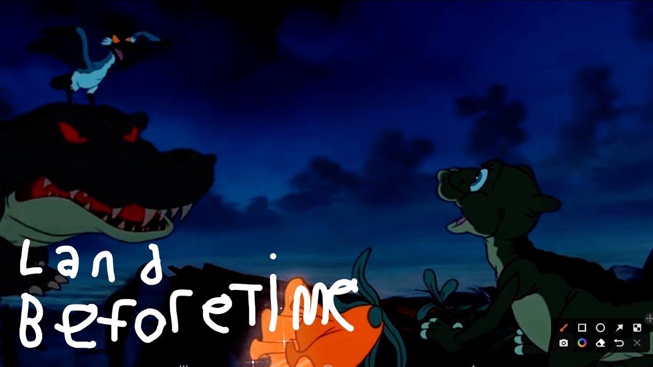 The Land Before Time IV: Journey Through The Mists [1996] Icky And Dil Attack Fight Clip
