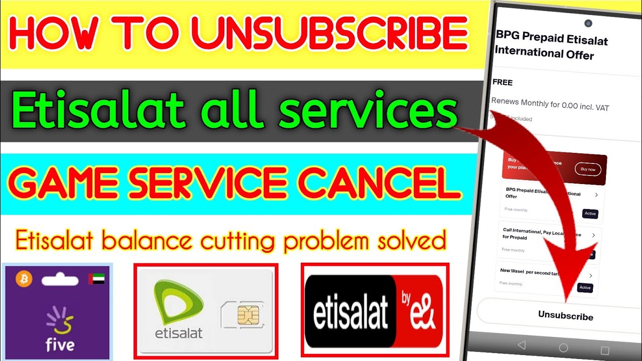 How To Deactivate All Etisalat Subscription