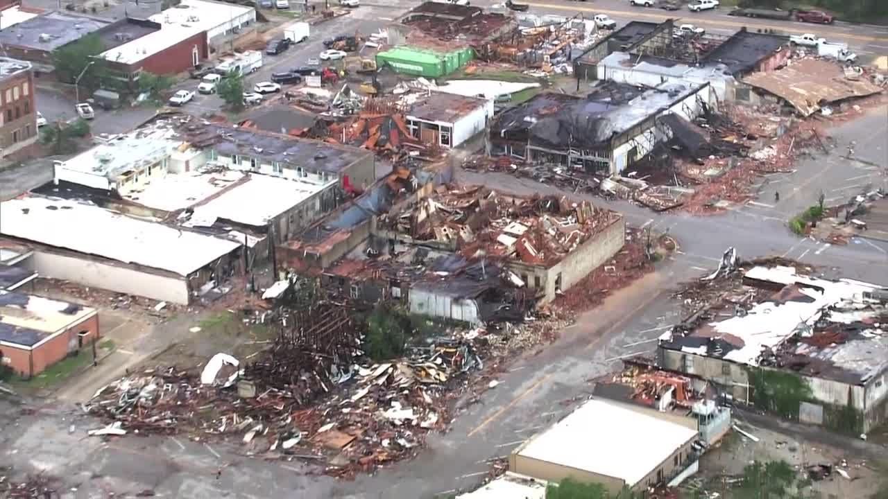 Sky 5 shows extensive damage in Sulphur
