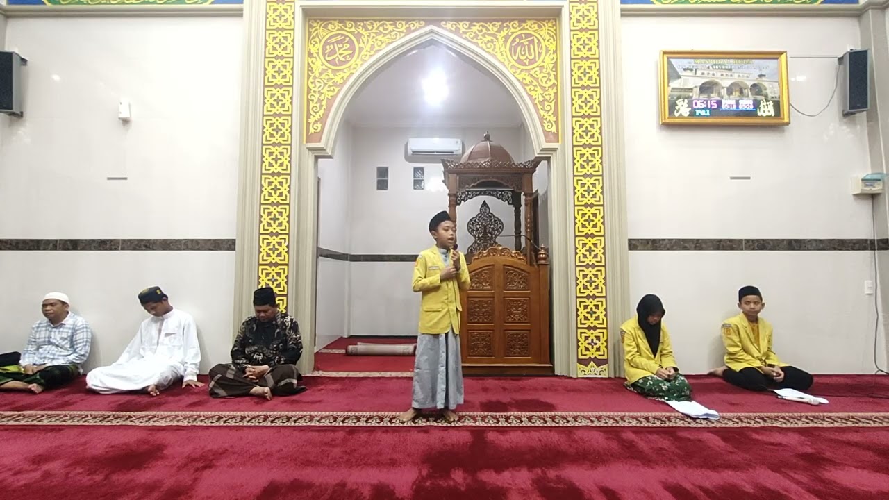 Safari Dakwah Ramadhan Oleh M. Alif Kurnia dari siswa SMP RUSYDA ke Masjid AL HUDA