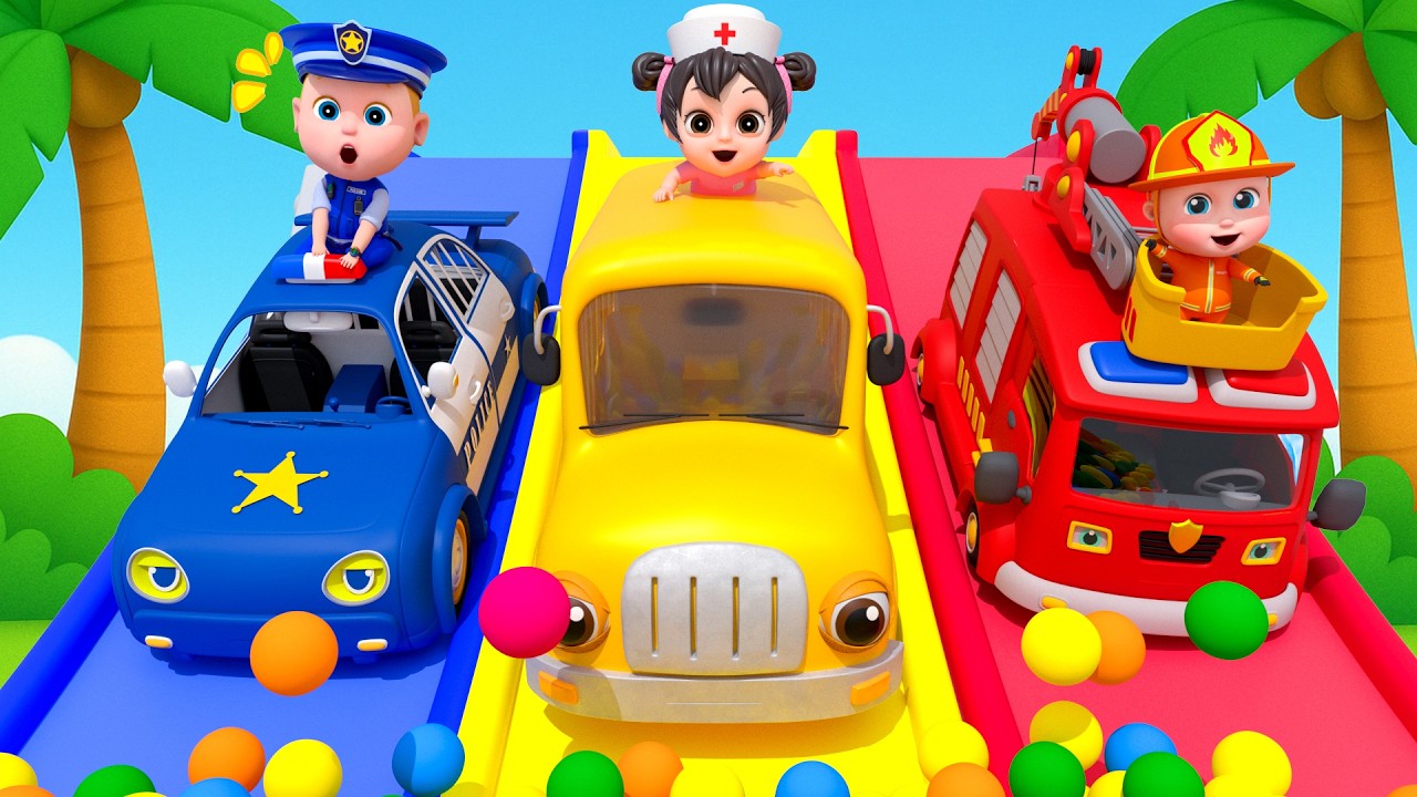 Wheels On The Bus Go To Town - Bus Song - Vehicle Songs | TimoBoy Kids Songs & Nursery Rhymes