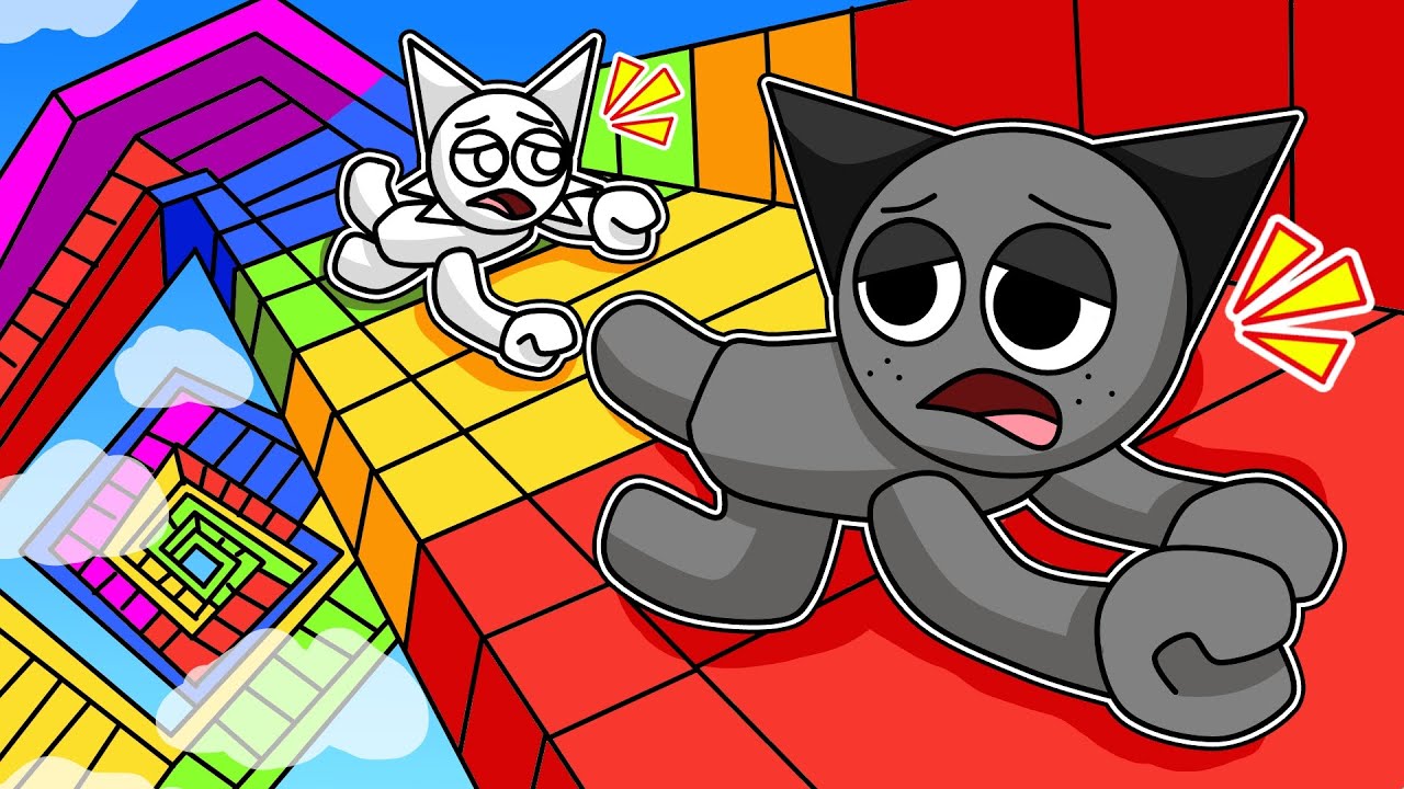 GRAY y WENDA SOBREVIVEN a las ESCALERAS ARCOIRIS en ROBLOX 🌈 INCREDIBOX SPRUNKI en ROBLOX